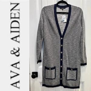 Ava & Aiden Button up Cardigan Dress. Size Small.‎ NWT.